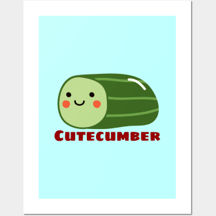 Cutecumber - Cute Cucumber Pun Posters and Art